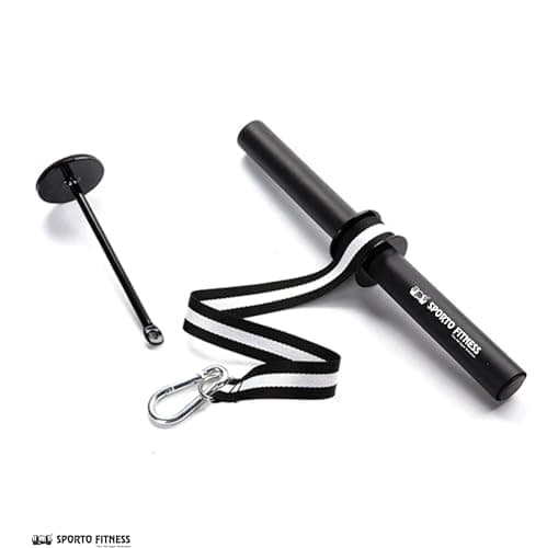 SPORTO FITNESS Wrist and Forearm Blaster,S-37 Muscle Strength Wrist Roller & Forearm Roller for Training with Soft Foam Grip Handles, Weight-Bearing Rope Training Fitness Equipment 3