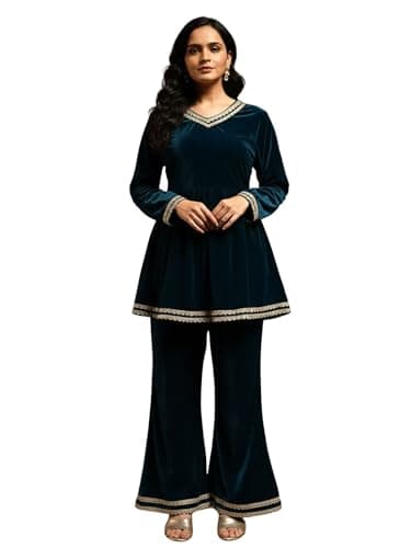 Leriya Fashion Women’s Velvet Co-ord Set | Winter Co ord Sets for Women Stylish | Party Suit | Formal Office Wear & Casual Look | Latest