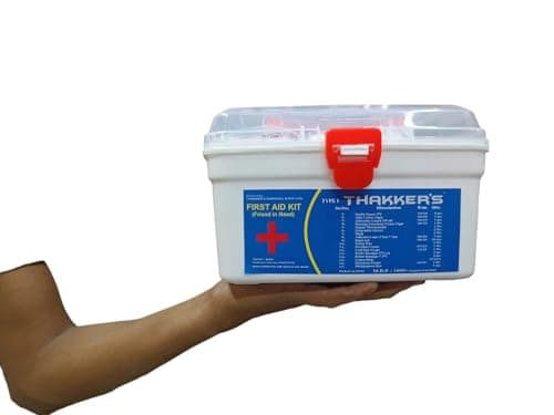 Tool Zone ® Plastic First Aid Kit Storage Box- Friend In Need- Set With Medicine (Carry Case)