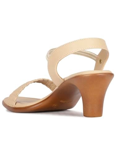 Bata Women's DEVA SANDAL E (6618512_BEIGE_5 UK) 3