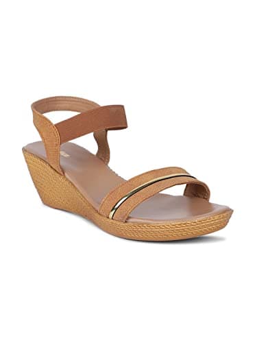 Bata LILLE Women's Wedge Heel Sandal - OLIVE 6 UK (6617015)