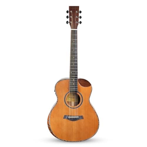 Kadence SHM100PRO Slowhand 38" Electro Acoustic Guitar | Dreadnought Demi Cutaway | Professional Solidwood |Built-in Pickup + 2 Band EQ | Comes with Bag | Includes Learning Course | Brown 3