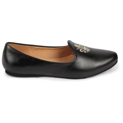 Zixer E7012 Ethnic Wear Wedding Party Half Shoes for Men Mojri Casual Formal Back Open Shoe Casuals for Men Black 4