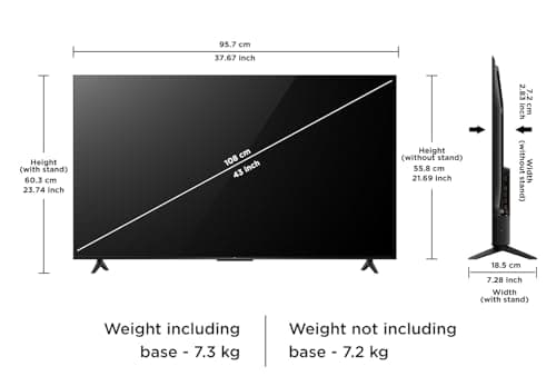 TCL 108 cm (43 inches) Metallic Bezel Less Series 4K Ultra HD Smart LED Google TV 43V6C (Black) 6