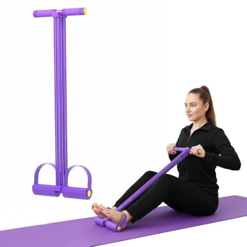 Optifit® Resistance Band for Workout, Natural Rubber 8 Tubes, Adjustable Resistance, Exercise Band for Full-Body Workouts, Leg Lifting, Arm Stretching, Muscle Training, and Body Shaping