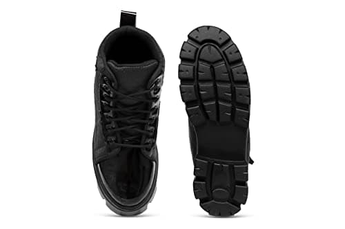 Rising Wolf Men’s Casual Boots for Men Stylish, Durable & Comfortable Everyday Footwear for Travel, Work, or Outings, Ideal for All-Season Casual Use Black 5