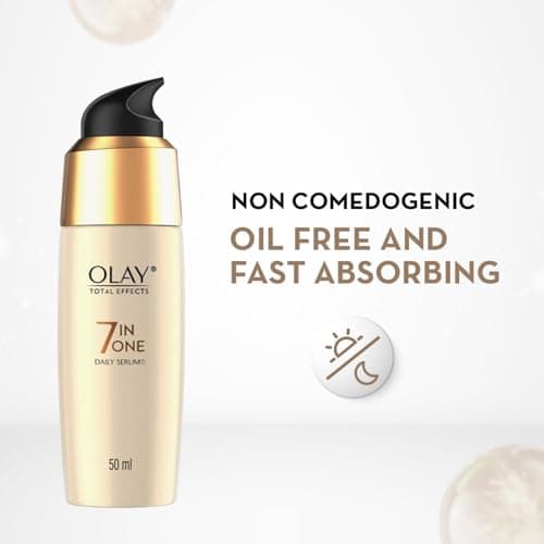 Olay Total Effects Serum |with Vitamin C, B5, Niacinamide, Green Tea |Fights 7 signs of ageing for glowing, hydrated and younger looking skin |Suitable for Normal, Dry, Oily & Combination skin |50 ML 6