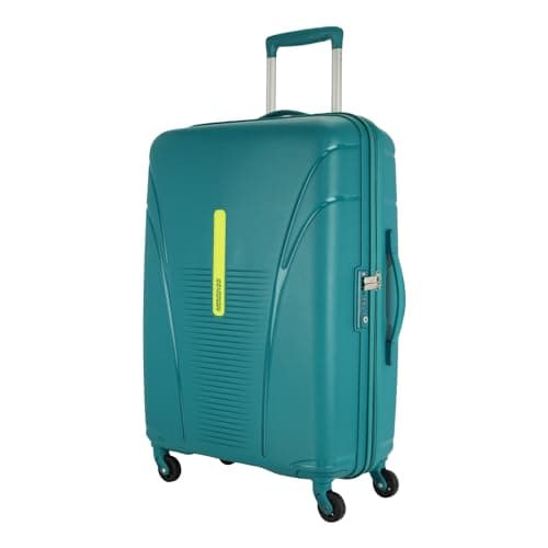 American Tourister Medium Ivy 68Cm Hardside Polypropylene 4 Wheel Spinner Check-in Suitcase with Recessed TSA Lock & Color-Matched Components for Women & Men - Spring Green