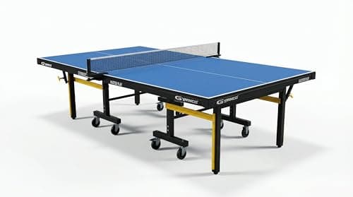 Gymnco Master Play Board Thickness 25 MM E-1 Grade Table Tennis Table with Wheel (UV TECH Special Compressed Laminated Board 25 mm) (Free TT Table Cover + 2 TT Racket & 1 Balls) 3