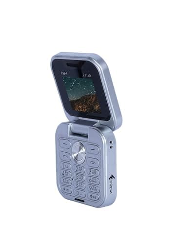Foneme F17 FLIP Dual Sim |Keypad Mobile with 1.8" Display |Flip|Fold|Call & SMS Indicator|Innovative Design |BT Dialer|Voice Changer|Long Lasting Battery|Camera|Feature Phon| Silver 4