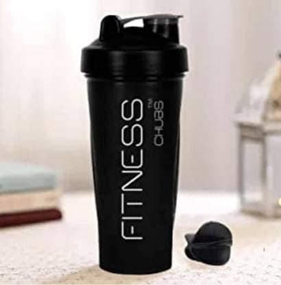 CHUBS Fitness Series Gym Shaker with Mixer Ball 700 ml Shaker..,Black,Plastic