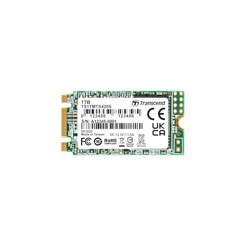 Transcend 1TB M.2 SSD 425S SATA III 6Gb/s M.2 2242 42mm SSD SLC caching and LDPC ECC Mechanism Read/Write Speed up to 550/500 MB/s - TS1TMTS425S