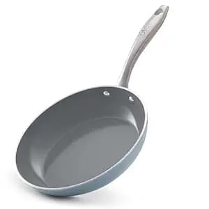 Asai Ceramic Non Stick Fry Pan 24cm with Silicone Spatula | 100% Toxin Free, No PFAS, PFOA, PTFE | Superior Swiss Ceramic | Induction Safe | Non Stick Frying Pan, Egg Pan, Omelette Pan | Lab Tested