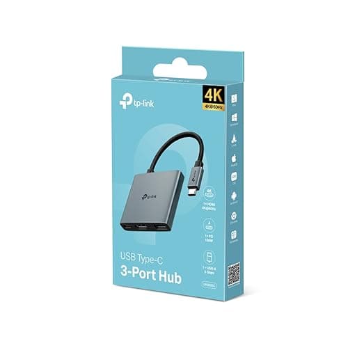 TP-Link UH3020C USB Type-C 3 in 1 Hub, USB 3.0, 5Gbps Data Transfer, USB A, HDMI 4K@60Hz, 100W PD 3.0 Fast Charging, Expand Connections, Self-Storage, Braided Cable, Plug&Play, Easy to use 2