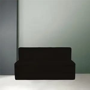 PUM PUM 2-Seater Sofa Cum Bed | EPE Foam Foldable Mattress for Living Room & Guest Use,Black