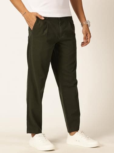 Thomas Scott Men 100% Cotton Straight Fit Chino Trouser (Green, 32) 3