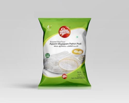 Double Horse Traditional Appam/Idiyappam/Pathiri Rice Flour 5kg | Roasted Rice Flour| Sortex Rice Powder|Aripodi| Pathil Powder