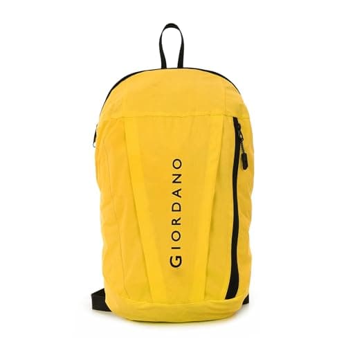 Giordano Unisex 8 Litre Daypack | Durable Polyester | Padded Slim Adjustable Shoulder Straps | Lightweight & Compact for Everyday Use | YELLOW