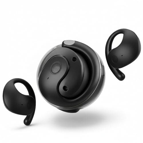 VEHOP OWS Bluetooth Open Ear Wireless Earbuds with Air Conduction, BT5.3 Headphones, Touch Control & Type C Fast Charging, Call Noise Reduction, Ideal for Running, Cycling and Gym, Dust & Waterproof