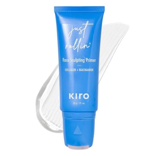 Just Rollin' Face Sculpting Primer - Au Naturel, 30g | Hydrating, Plumping & Bluring | Brightening & Soothing | Non-Stick & Clear Formula | Infused with Niacinamide, Glycerin & Collagen Peptides