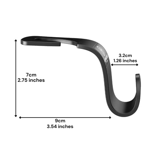 APPUCOCO Car Seat Headrest Storage Hooks/Hanger Universal Durable Organiser Space Saver for Handbag (Black, Pack of 4) 5