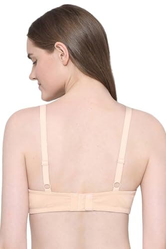 Wacoal Women’s Basics Essentials|Padded|Non-Wired|3/4th Cup|Everyday Wear|Cotton Blend|T-Shirt Bra Beige (34D) 3