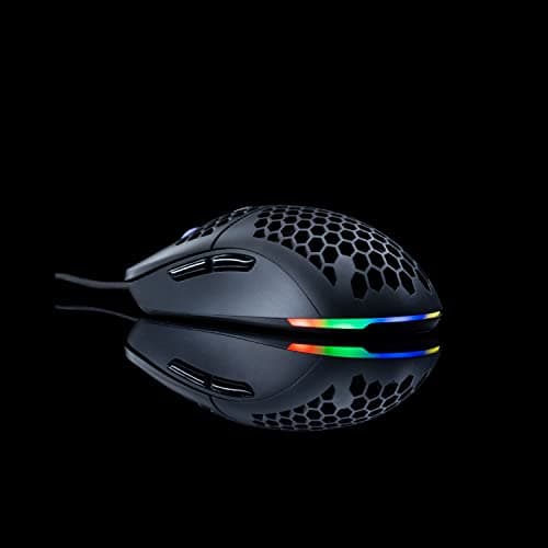 Cosmic Byte Kilonova PRO 3389IC RGB Wired Gaming Mouse with Pixart 3389 Sensor, Ultra Lightweight 73grams, Adjustable Weights, Paracord Cable, Replaceable Top Cover and Side Buttons (Black) 5