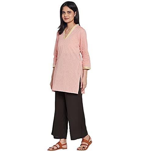 GO COLORS Women Brown Mid Rise Viscose Basic Palazzo - 2XL 4