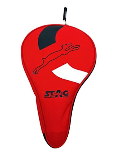 Stag Iconic Premium Table Tennis Racket Cover- Speed, Waterproof and Soft Feel Case (Red)