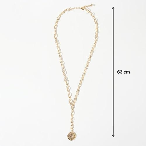 XPNSV Luxury Latest Light Weight Gold Plated Coin Charm Y Necklace,Jewellery Gift Set for Women & Girls | Anti Tarnish, Light Weight, Diwali Special Jewellery for Women, Girls and Her 5