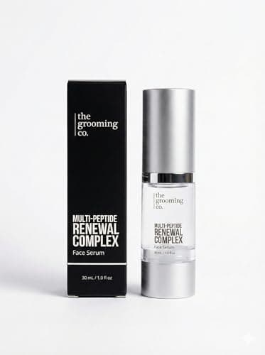 The Grooming Co. Multi-Peptide Renewal Complex Face Serum | Anti-Aging & Brightening | 7% THD Ascorbate (Vit C), 6% Peptides, 2% Granactive Retinoid, 4% Niacinamide & 3% Tranexamic Acid | 30 ml