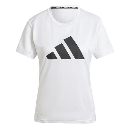 adidas Women's Geometric Regular Fit T-Shirt (IN0111_White 2