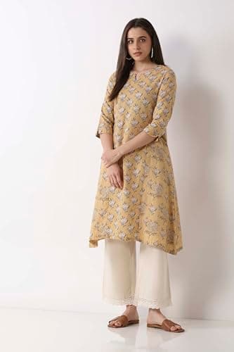 Biba Women Natural Cotton Straight Palazzos_L 2