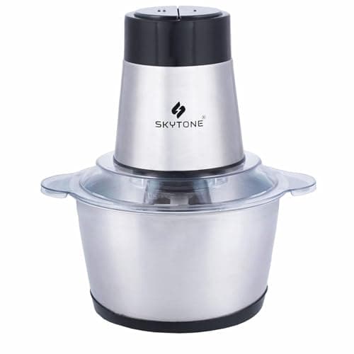 SKYTONE Electric Chopper, Meat Chopper With Stainless Steel Bowl Heavy 700W Motor - 2 Speed Modes For Kitchen Food Processor, Meat, Vegetables, Onion, Mince