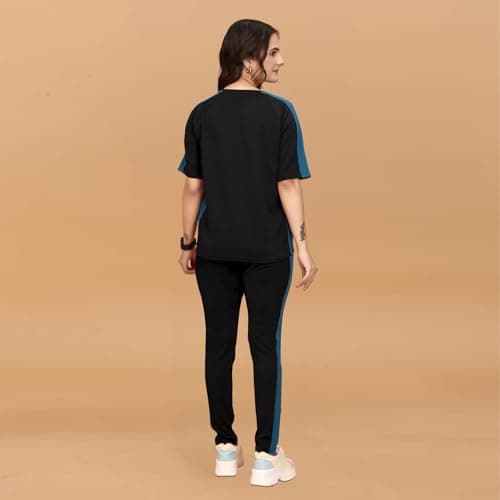 ALISBA Women's Active Wear Track Suit Set - Sportswear Top & Bottom Set for Women Western for Fitness & Workout Tshirt for Women Gym pants for women workout combo Track Suit, Yoga, Running (Pack of 2) 3