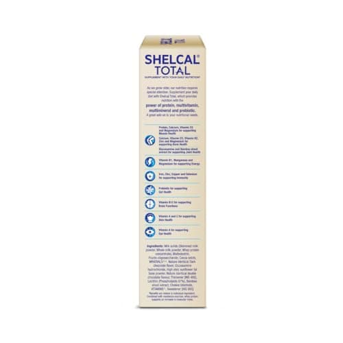 Shelcal Total - Powered by Protein, Multi-Vitamin, Multi-Mineral & Prebiotic supports Bone, Joint & Muscle, Immunity, Gut Health, No Added Sugar (Dark Chocolate) 400g - By Torrent Pharma, Powder 2