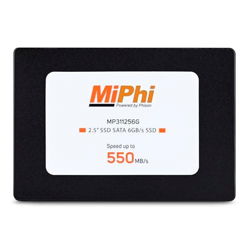 MIPHI MP100 SATA 256GB, Up to 550MB/s, 2.5 Inch/7 mm, 5Y Warranty, Internal Solid State Drive (SSD) 5