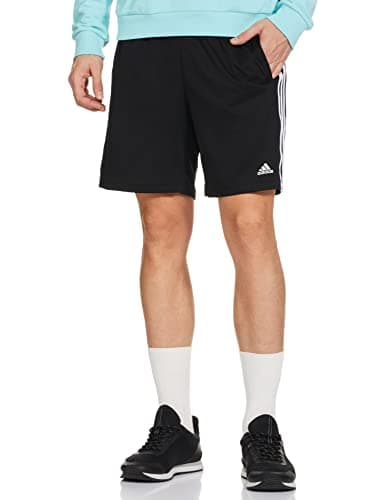 Adidas Men Polyester M CLS SHORTS, Training Shorts, BLACK/WHITE, Large