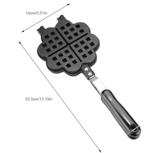 ASPENX Heart Shaped Waffle Maker | Non-Stick Double-Side Baking Pan | Aluminum Alloy Mould | Press Plate | Cooking Tool | Sandwich Maker 4