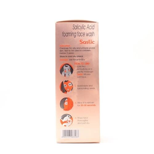 Cipla Saslic Foaming Face Wash | pH 5.5 | Salicylic acid | Acne Prone Skin | Oily skin | 60ml (Pack of 1) 3