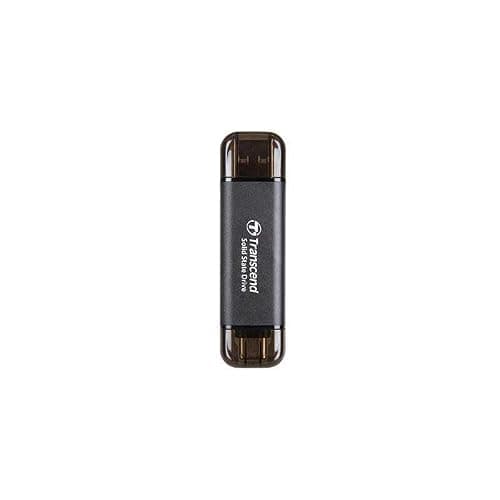 Transcend 310C 256GB USB C & USB A External Portable SSD, Up to 1,050 MB/s, 5 Yr Warranty, Black, for iPhone 15 pro max, MacBook, Ipad, Laptop and Desktop TS256GESD310C 4