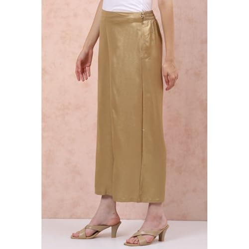Rangriti Women Gold Printed Palazzo_L 2