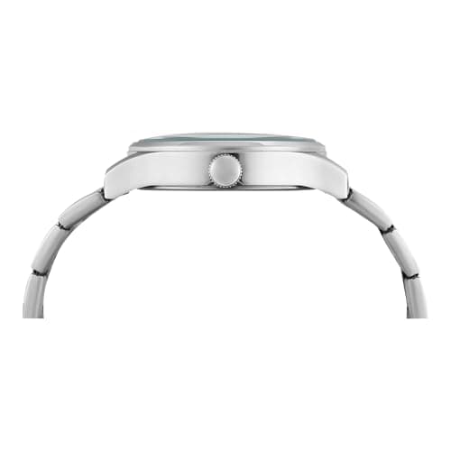 TIMEX Analog Watch for Man with White Round Dial & Silver Stainless Steel Bracelet Band Water Resistant Men's Wrist Watches - TWEG19609 3