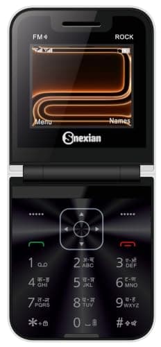 Snexian Latest Rock Z Flip Dual Sim |Keypad Mobile| with 2.4" Display |Flip|Fold| Call & SMS Indicator |Glass Back Panel|BT Dialer|Voice Changer |Long Lasting Battery|Camera|Feature Phone| White 2