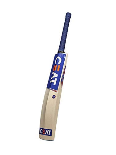 Ske Solid Popular Willow Cricket Bat for All Tennis Balls (Natural, Full Size), Wood, Multicolour (Cricket Bat with Ball & Cover (Combo)) 4
