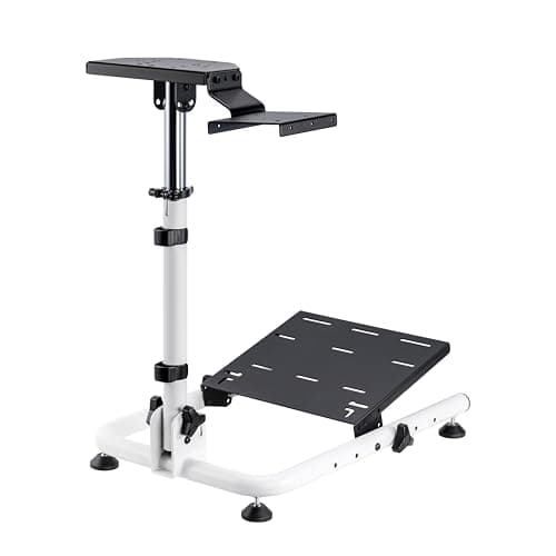 Hoss® Adjustable & Foldable Steering Wheel Stand with Gear Shifter Mount – Compatible with Logitech G29, G923,Thrustmaster and Fanatec – Sturdy Steel Frame with & Anti-Slip Feet 2