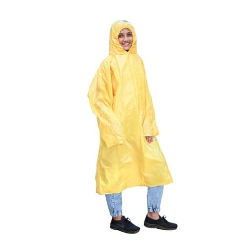 STP Limited Disposable Rain Poncho with Hood – Yellow, 1 Pack | Clear, Unisex, One Size Fits Most - Lightweight Waterproof for Travel, Camping, Outdoor Events – Emergency Rainwear for Men & Women
