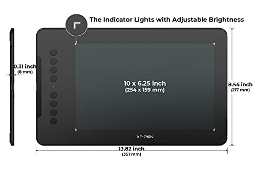XP-Pen Deco01 V2 Digital Graphics Drawing Pen Tablet (10"(25cm) x 6.25"(15.8cm), 8192 Levels of Pres 3