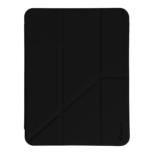 Arctic Fox Smart Folio Case for iPad Air 11 inch M3/M2 2025/2024, iPad Air 5th/4th Gen Case 10.9 Inch, Trifold Multi Angle Stand, Pencil Holder, Auto Wake/Sleep, Durable Protection, PU+PC+TPU, Black