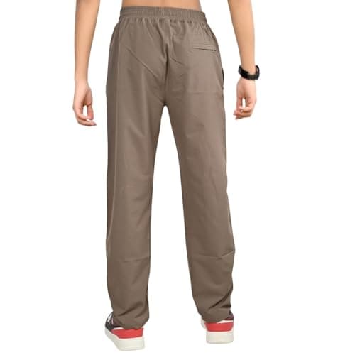 SPORTON Mens Regular Fit Track Pants – Lightweight Sports & Casual Joggers with Elastic Waistband and Multiple Pockets (in, Alpha, 2XL, Regular, Camel) 5
